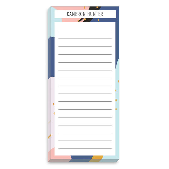 Abstract Border Lined List Notepads